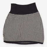 Maternity Knitted Skirt Grey and Cream Houndstooth