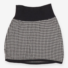 Maternity Knitted Skirt Grey and Cream Houndstooth