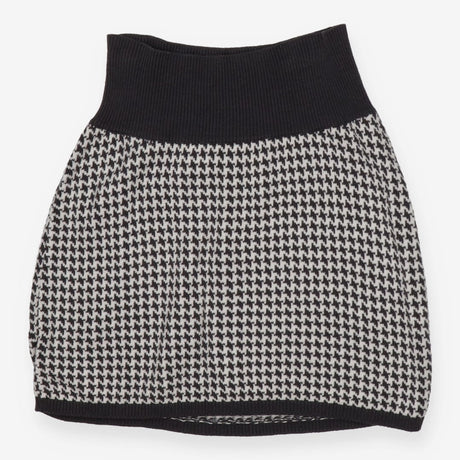 Maternity Knitted Skirt Grey and Cream Houndstooth