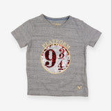 T-Shirt Grey Sequin Platform 9 3/4