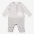Romper grey stripes hippo
