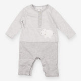 Romper grey stripes hippo