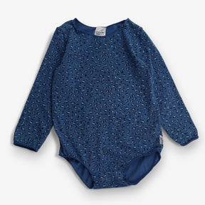 Bodysuit LS blue animal print