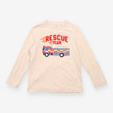 T-shirt long sleeve cream ''RESCUE TEAM''
