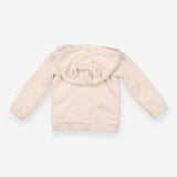 Pink Hooded Cardigan with Pockets