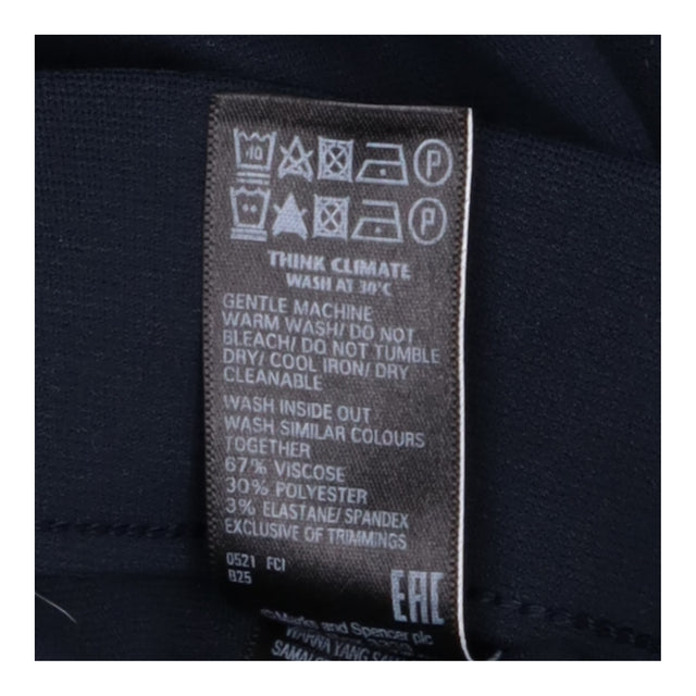 M&S Collection Black Stretch Tapered Trousers Treg