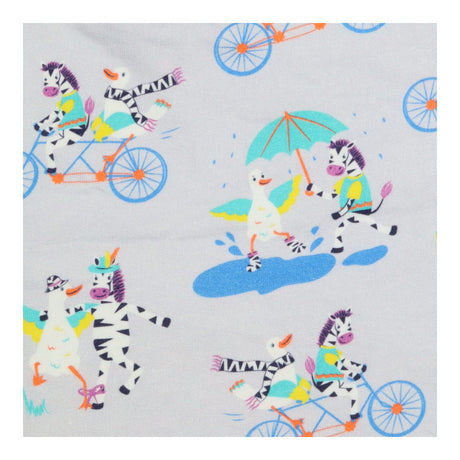 Sweater with duck and zebra triathlon print