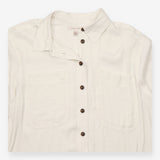 Ivory Utility Pocket Button-Up Blouse