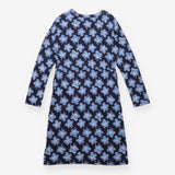 Dress Navy Blue Floral Cotton Jersey Long Sleeve