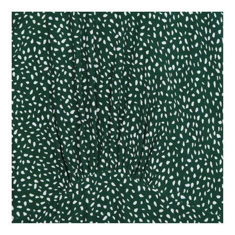 Maxi Dress Green Spot Print Long Sleeve Tiered