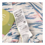 Dress Printed White Mix Short Sleeve Midi Belted
