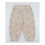 Outfit Sweater and Jogger Velour Cream Flowers and