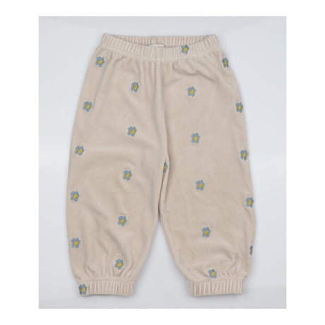 Outfit Sweater and Jogger Velour Cream Flowers and