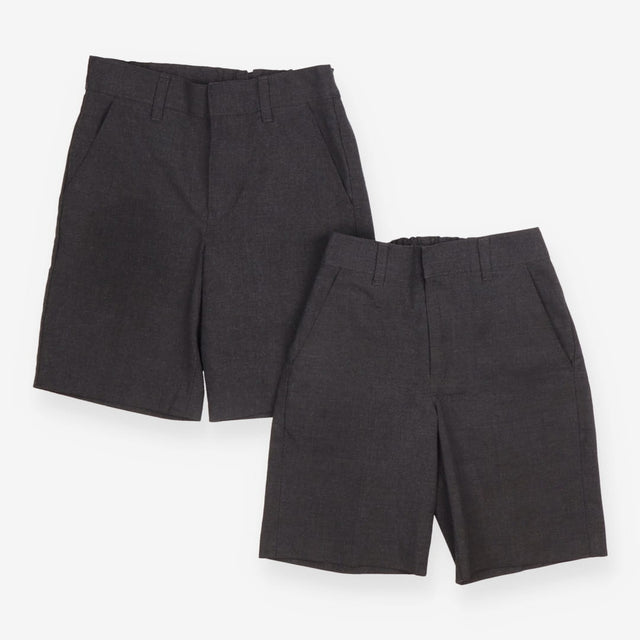 Uniform Grey School Shorts Pull On 2 Pack