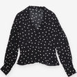 Black Polka Dot Viscose Blouse
