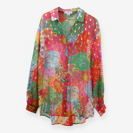Bizarre Oversized Shirt Abstract Print
