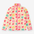 Frugi Adult Beige Mushroom Floral Fluffy Zip Fleec