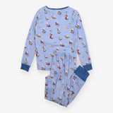 Pyjamas blue bunnies sledging