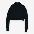Seraphine Green Roll‑Neck Cropped Maternity Sweate