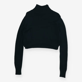 Seraphine Green Roll‑Neck Cropped Maternity Sweate