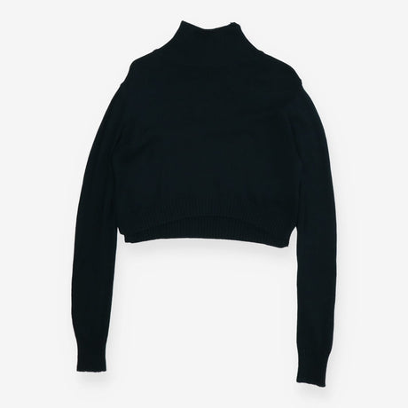 Seraphine Green Roll‑Neck Cropped Maternity Sweate