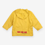 Yellow Raincoat with Red Fish