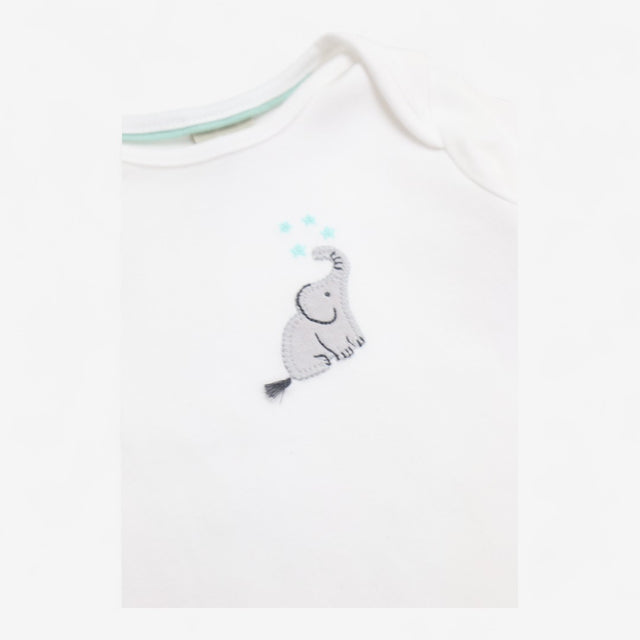 Sleepsack White with Elephant and Stars