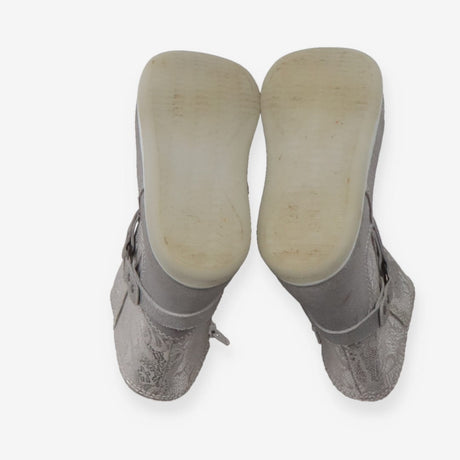 Silver patterned boots