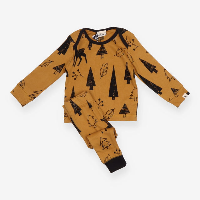 Brown Ribbed Deer Pyjamas
