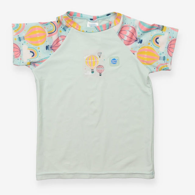 Happy Nappy Rash Vest Pink Hot Air Balloon