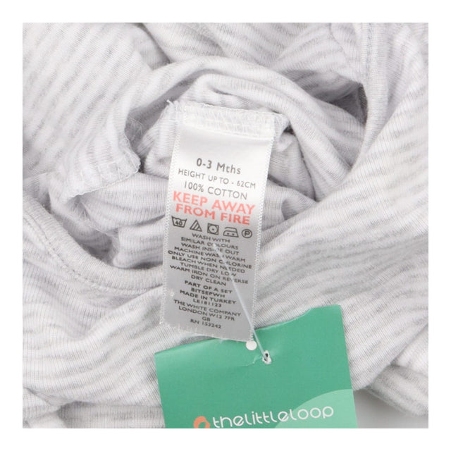 Sleepsuit footless grey white stripe 