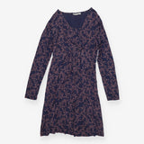 Dress navy blue with pink florals nursing 