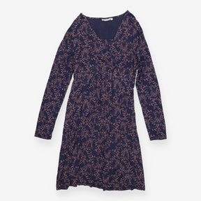 Dress navy blue with pink florals nursing 