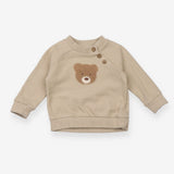 Jersey Light Sweater Light Brown with a Bear