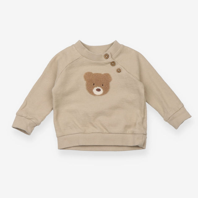 Jersey Light Sweater Light Brown with a Bear