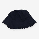 Navy floral lined bucket hat