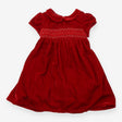 Collared Party Dress Red Velvet in Velour