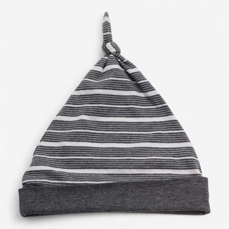 Baby Hat Grey and White Striped