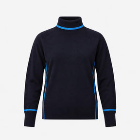 Jumper Alexis Roll Neck Contrast Trim Wool Blend N
