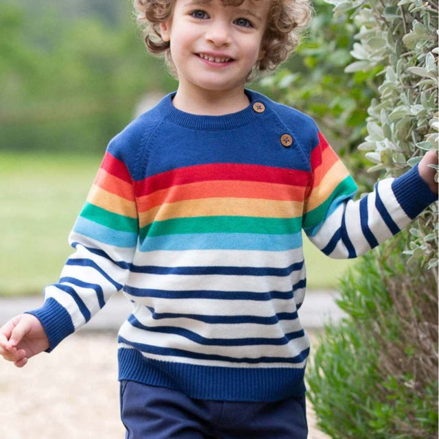 Rainbow stripe jumper
