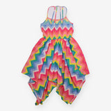 Sundress silky multi colour zig zag handkerchief h
