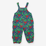Dungarees cord blue squirrel green leaf
