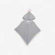 Grey Knit Pompom Poncho