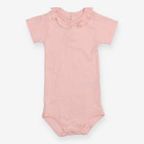 Bodysuit Frill Collar Pink 