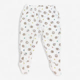 Cream Hedgehog Footed Leggings