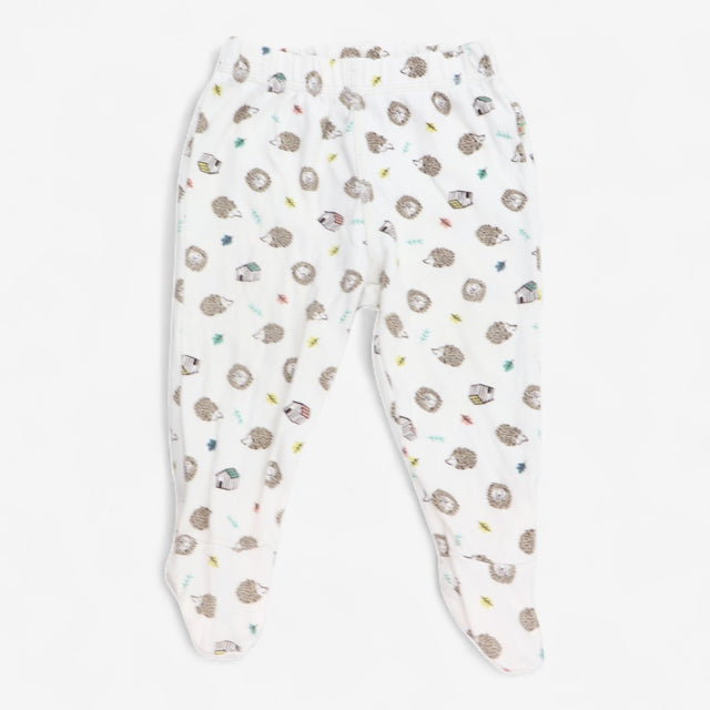 Cream Hedgehog Footed Leggings