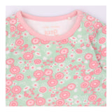 Bodydress Long Sleeved Green Pink Floral