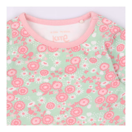 Bodydress Long Sleeved Green Pink Floral