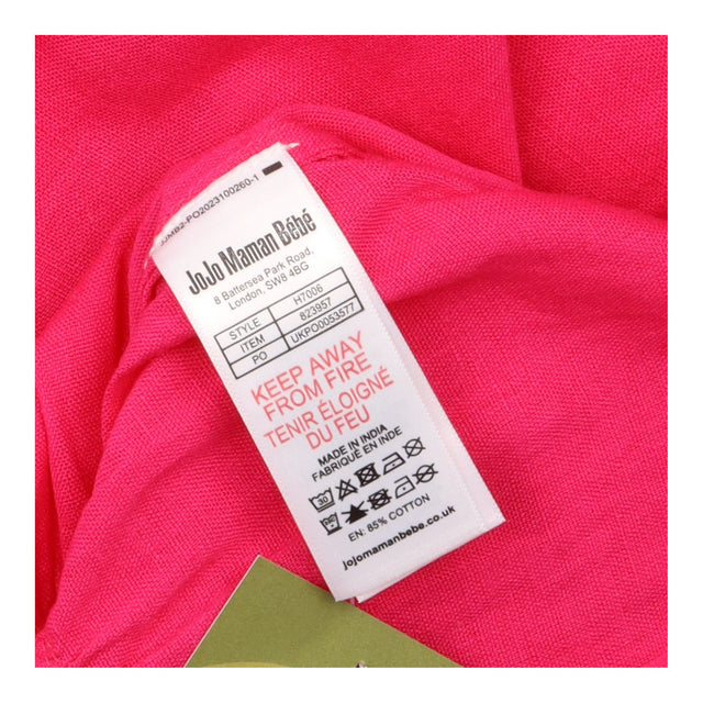 Bright Pink Frill Sleeve Tiered Maternity Dress