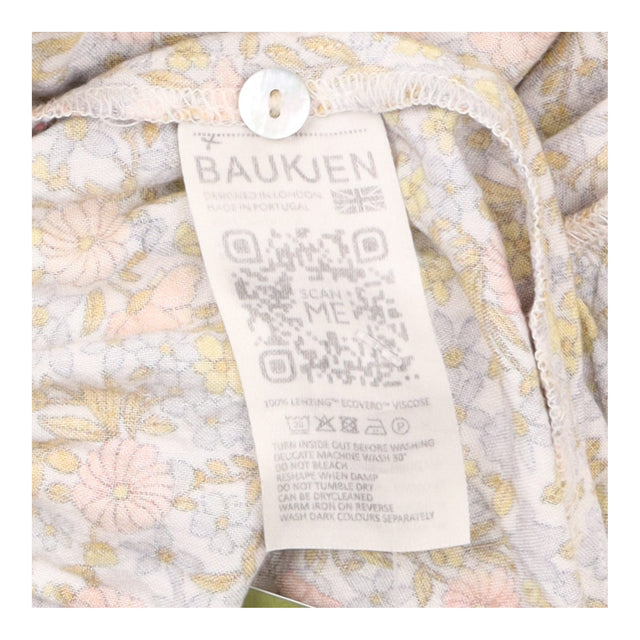 Ochre Yellow & Blue Floral Ruffle Tiered Maxi Dres